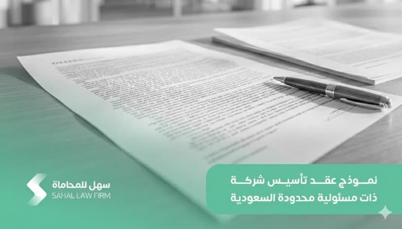 نموذج عقد تأسيس شركة ذات مسئولية محدودة السعودية
