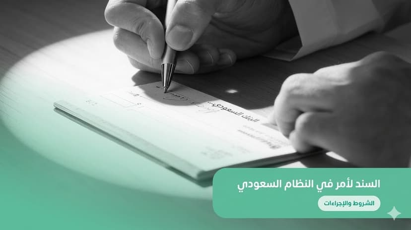 السند لأمر في النظام السعودي | الشروط والإجراءات
